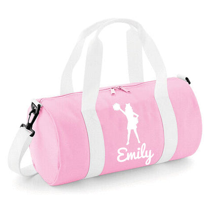 Personalised Cheerleader Design Barrel Sports Bag with Name