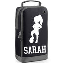 Football Boot Bag or Shoe Bag – Personalised with Name | Girl Footballer Design