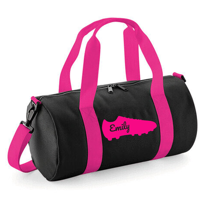 Personalised Football Boot Barrel Bag - Lightweight Holdall for Kid