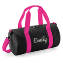 Personalised Name Barrel Bag | Kids Sports Holdall with Name