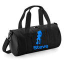 Personalised Girl Footballer Barrel Bag | Kids Sports Holdall with Name