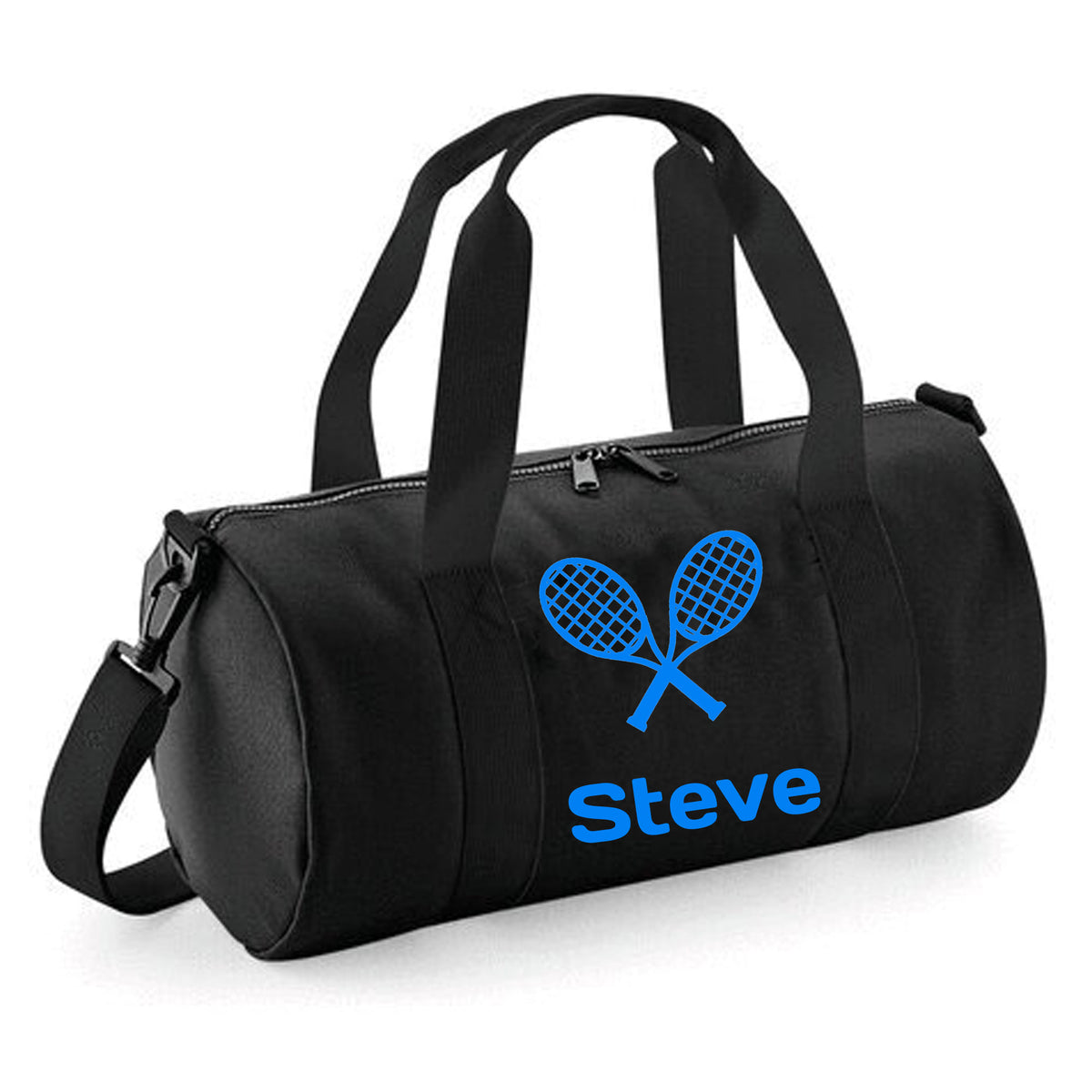 Personalised Tennis Design Barrel Bag | Kids Sports Holdall with Name