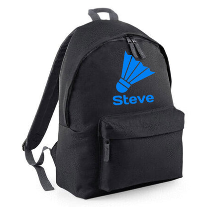 Personalised Badminton Backpack, Kids Rucksack Bag with Name
