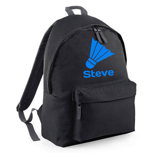 Personalised Badminton Backpack, Kids Rucksack Bag with Name