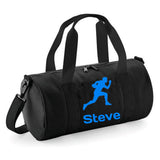 Personalised Rugby Side On Player Barrel Bag | Kids Sports Holdall with Name