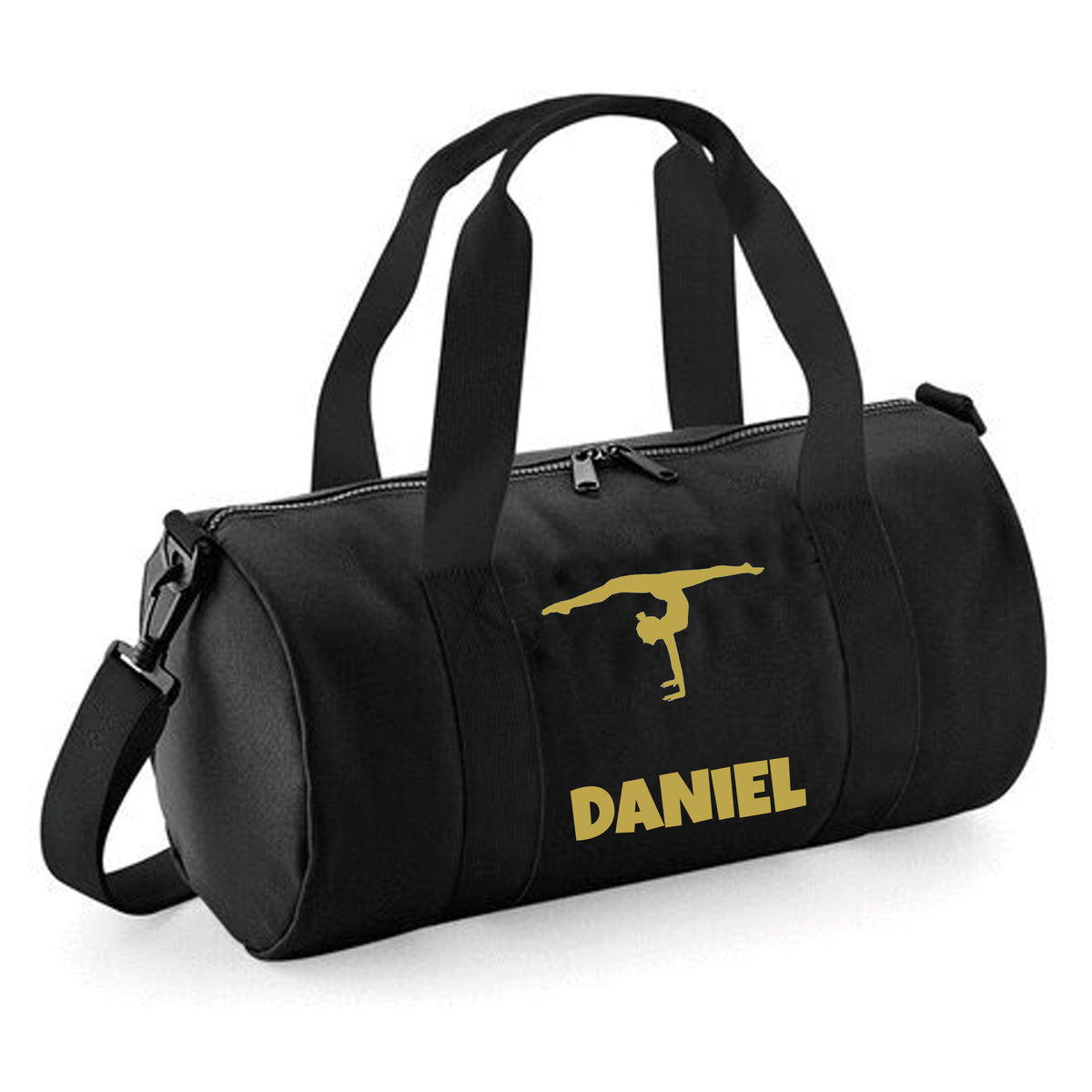 Personalised Gymnastics Girls Split Barrel Bag | Kids Gym Holdall with Name