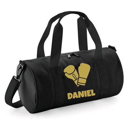 Personalised Boxing Gloves Barrel Bag 12L - With Name