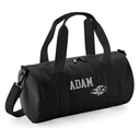 Personalised Flaming Football Barrel Bag | Kids Sports Holdall with Name