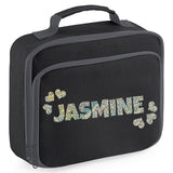 Personalised Childrens Lunch Bag in Heart-themed Design  - Always Looking Good -   - Black  