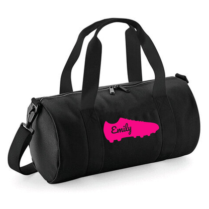 Personalised Football Boot Barrel Bag - Lightweight Holdall for Kid
