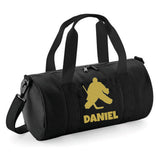 Personalised Ice Hockey Barrel Bag | Kids Sports Holdall with Name
