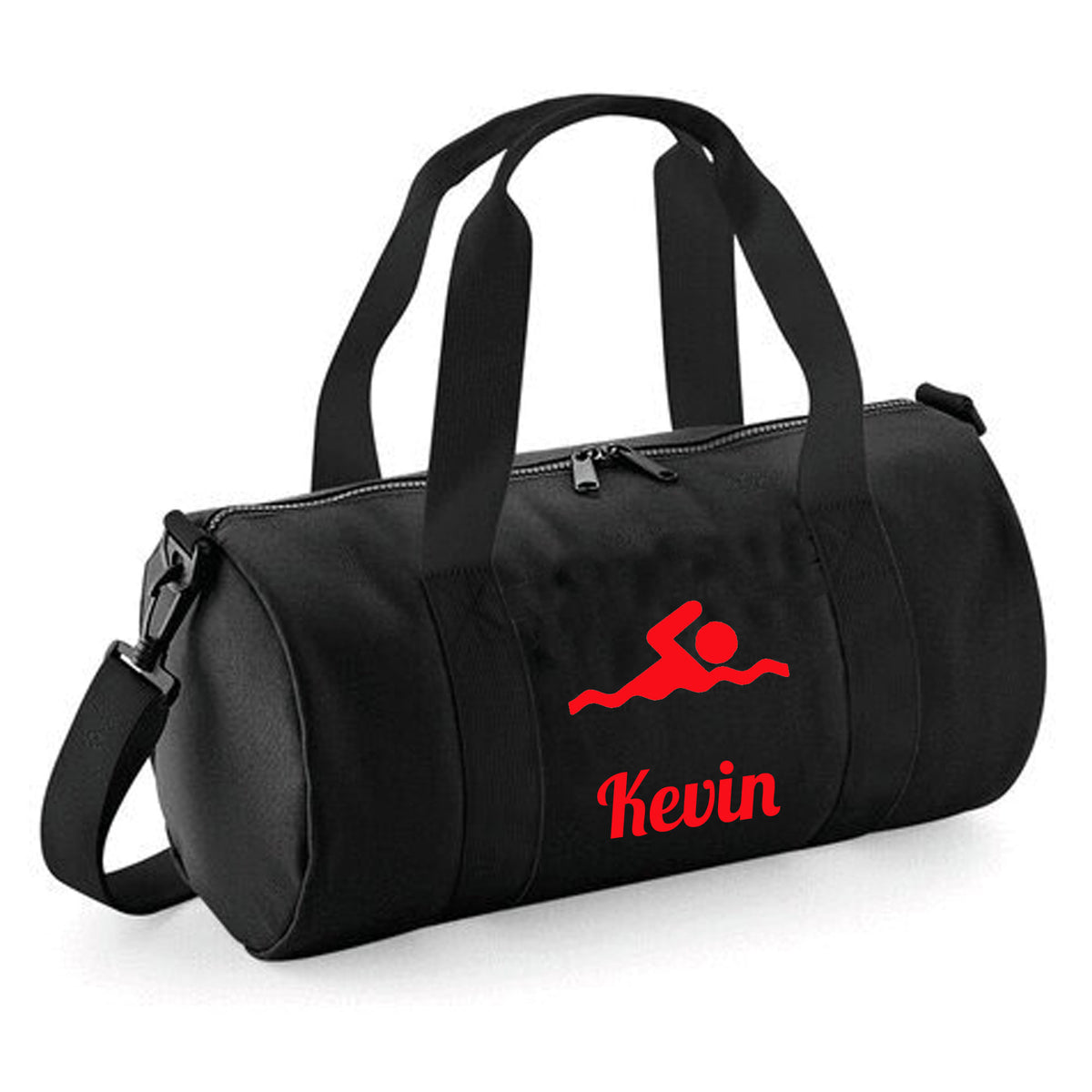 Personalised Swimming Barrel Bag | Kids Sports Holdall with Name