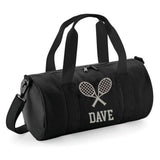 Personalised Tennis Design Barrel Bag | Kids Sports Holdall with Name