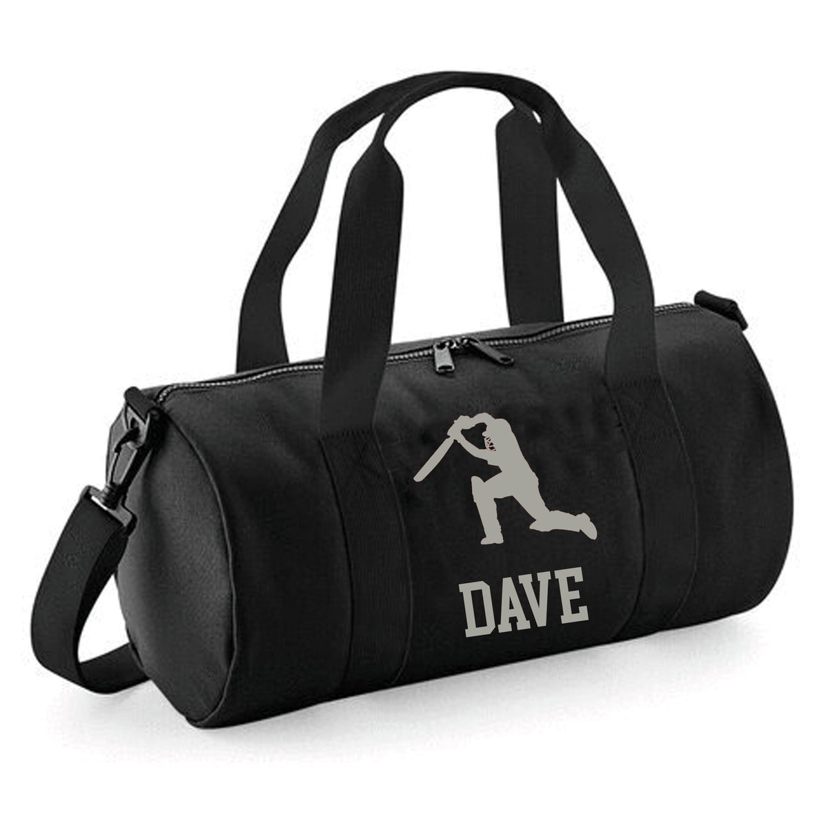 Personalised Cricket Design Barrel Bag | Kids Sports Holdall with Name