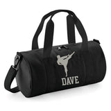 Personalised Karate Kick Barrel Bag | Kids Sports Holdall with Name