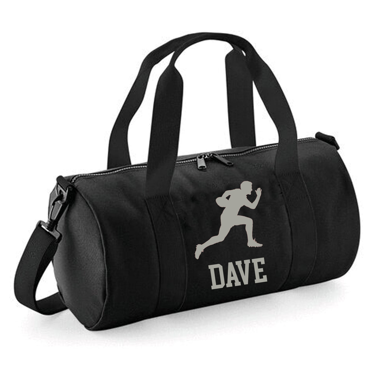 Personalised Rugby Side On Player Barrel Bag | Kids Sports Holdall with Name