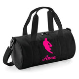 Personalised Rugby Player Barrel Bag | Kids Sports Holdall with Name