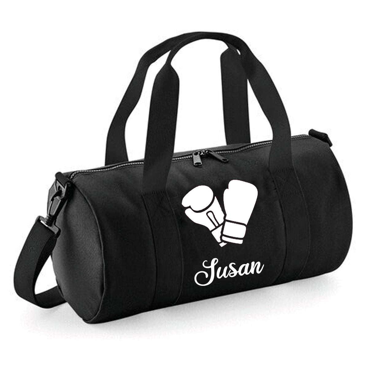 Personalised Boxing Gloves Barrel Bag | Kids Sports Holdall with Name