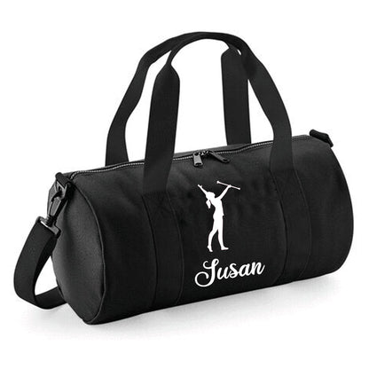 Personalised Baton Twirl Barrel Bag - Lightweight Holdall for Kid