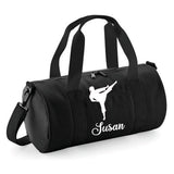 Personalised Karate Kick Barrel Bag | Kids Sports Holdall with Name