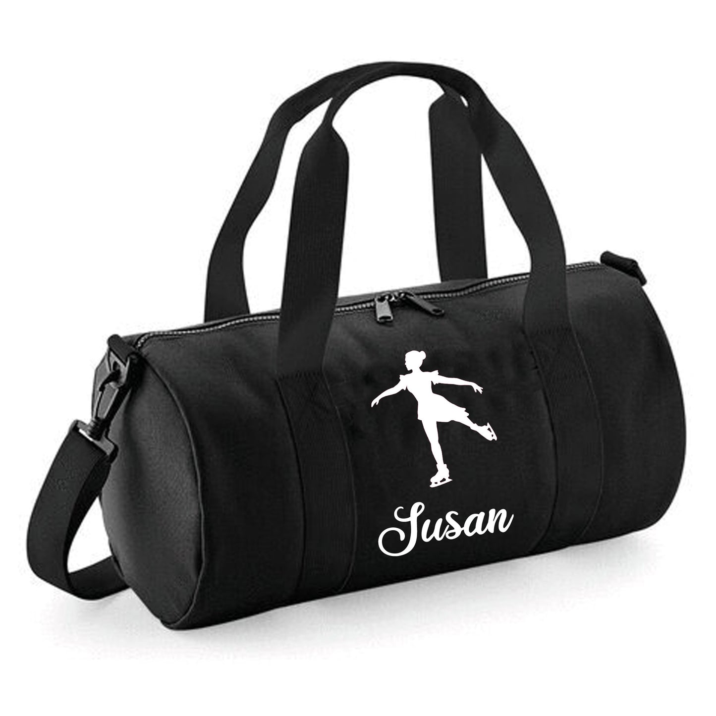 Personalised Ice Skater Barrel Bag With Name & Design