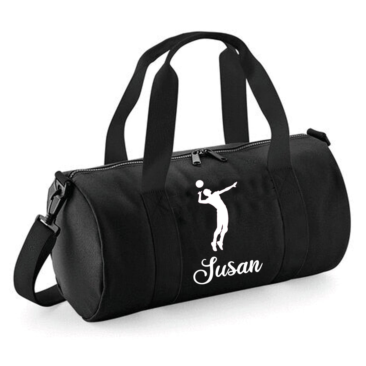 Personalised Volleyball Barrel Bag | Kids Sports Holdall with Name