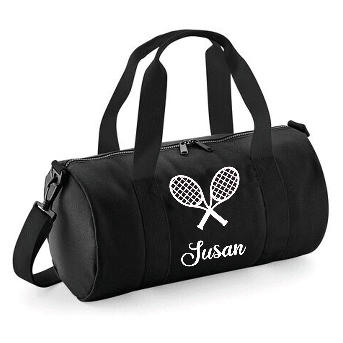 Personalised Tennis Design Barrel Bag | Kids Sports Holdall with Name