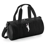 Personalised Male Tennis Player Barrel Bag | Kids Sports Holdall with Name