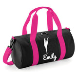 Personalised Gymnastics Barrel Bag | Standing Split Design Holdall with Name