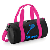 Personalised Squash Bag | Kids Barrel Holdall with Name