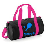 Personalised Pickleball Barrel Bag | Kids Sports Holdall with Name