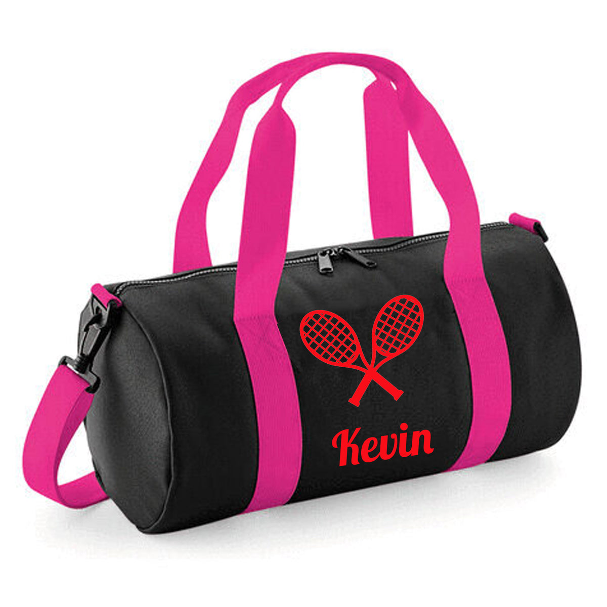 Personalised Tennis Design Barrel Bag | Kids Sports Holdall with Name