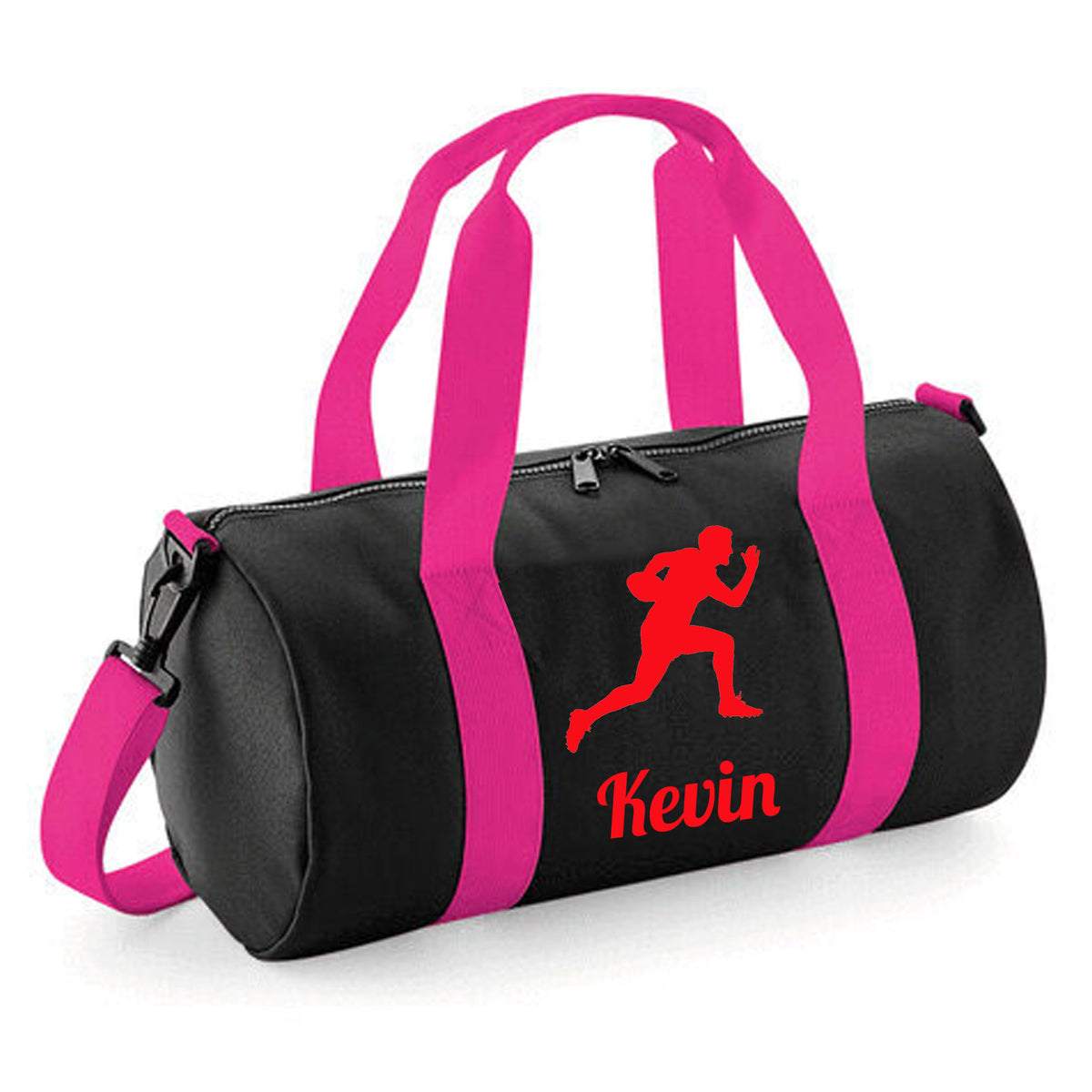 Personalised Rugby Side On Player Barrel Bag | Kids Sports Holdall with Name