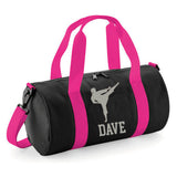 Personalised Karate Kick Barrel Bag | Kids Sports Holdall with Name