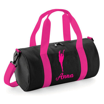Personalised Gymnastics Bag – 12L Barrel Duffel, 'Y' with Name