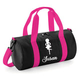 Personalised Irish Dancer Barrel Bag | Kids Dance Holdall with Name