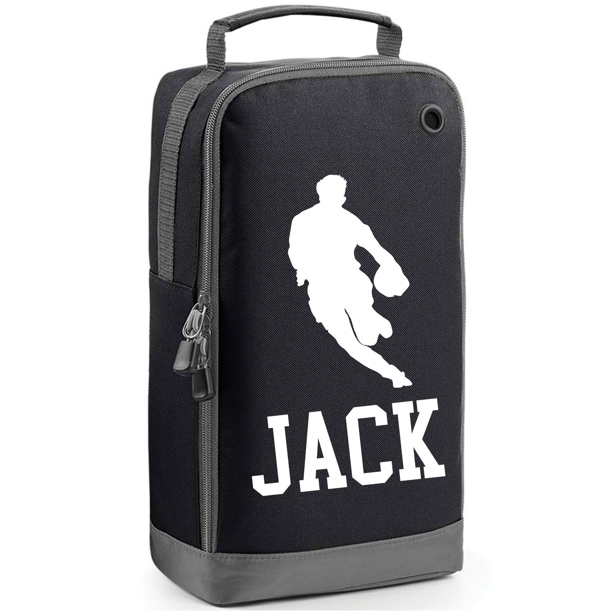 Rugby Boot Bag or Shoe Bag – Personalised with Name | Rugby Player Front-On Design