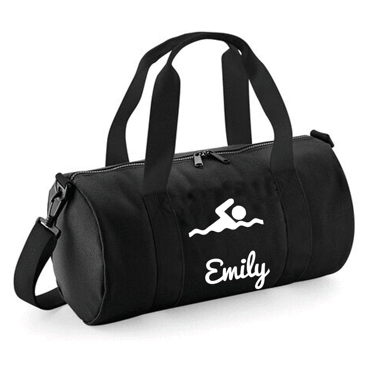 Personalised Swimming Barrel Bag | Kids Sports Holdall with Name