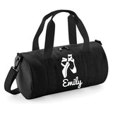 Personalised Ballet Shoes Barrel Bag | Kids Dance Holdall with Name