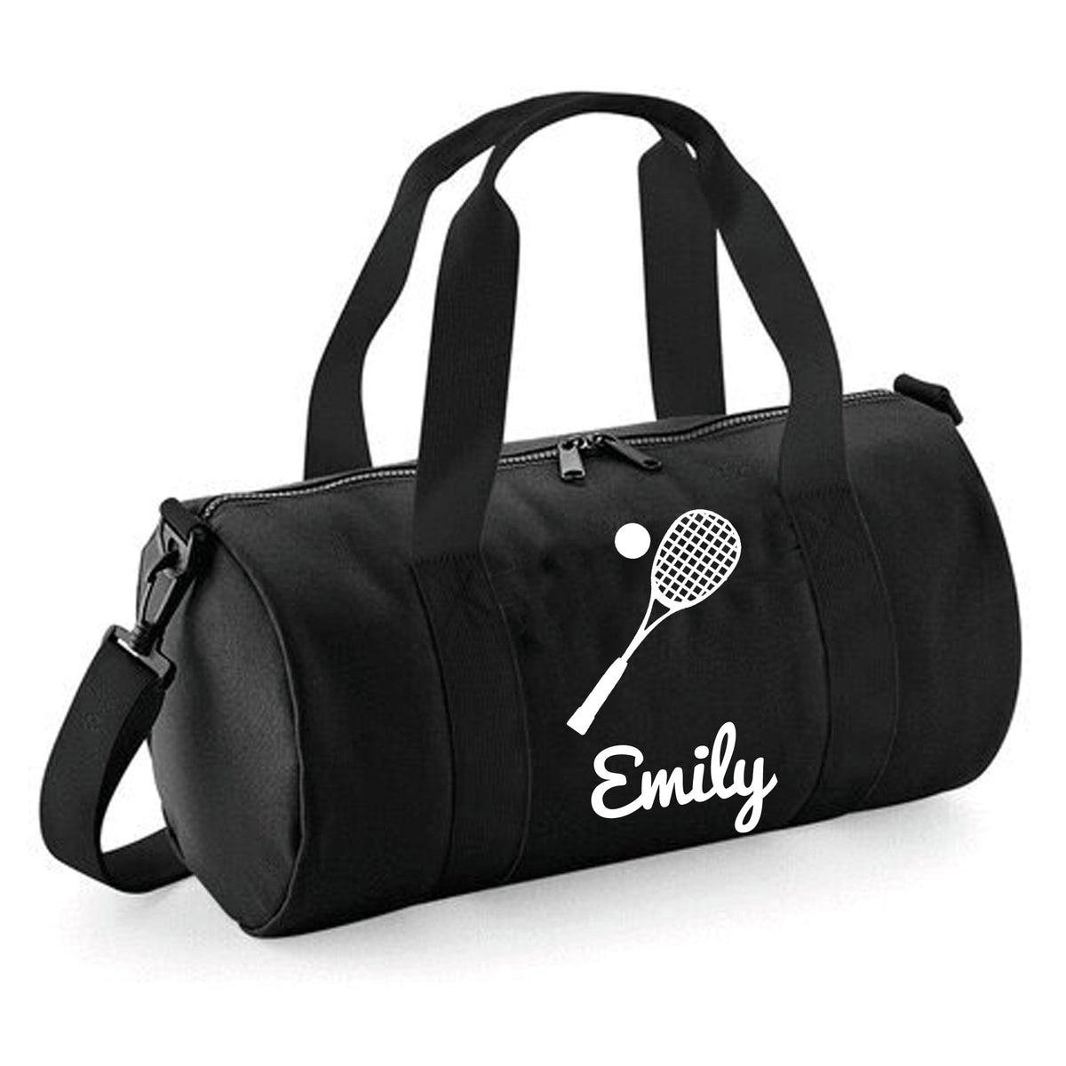 Personalised Squash Bag | Kids Barrel Holdall with Name