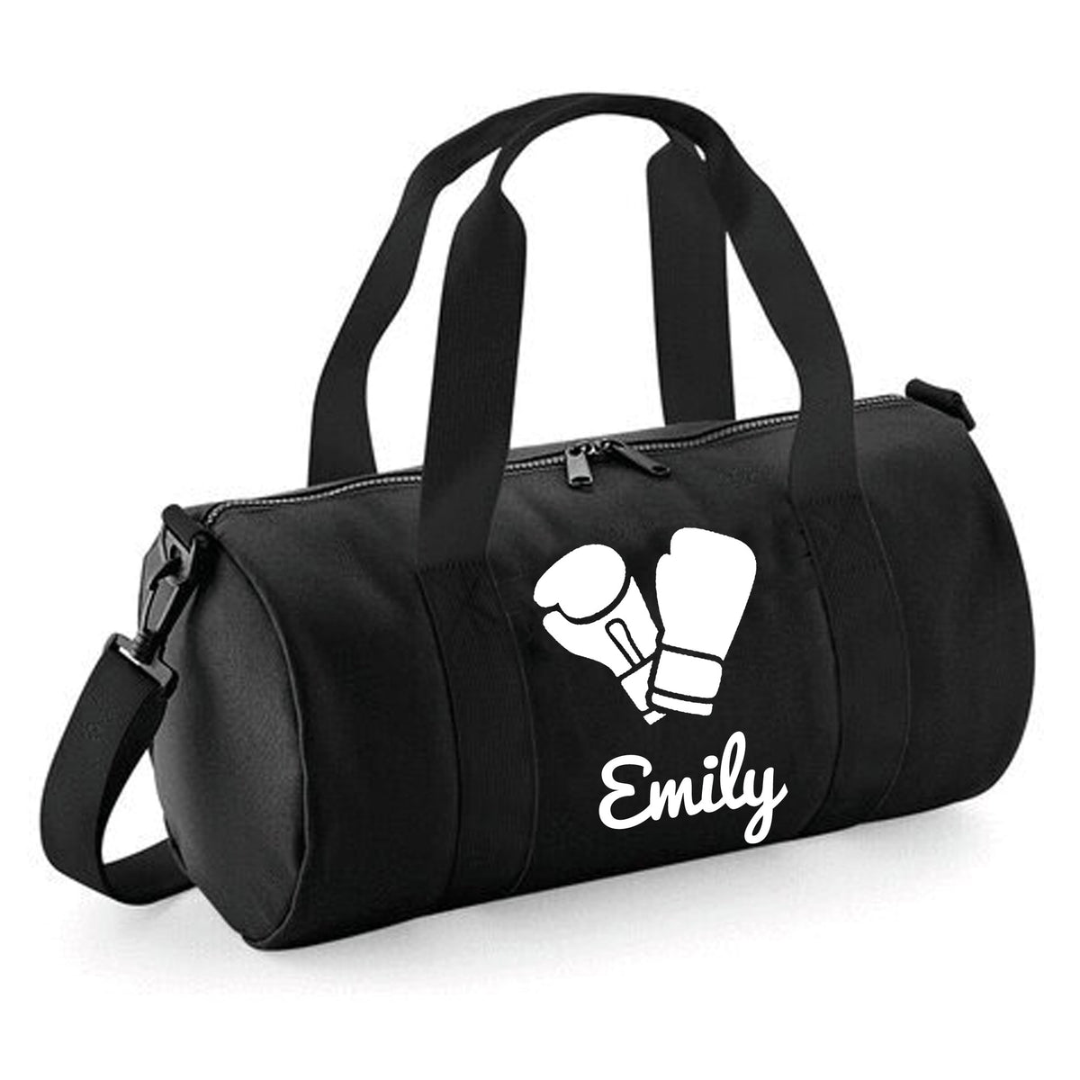 Personalised Boxing Gloves Barrel Bag | Kids Sports Holdall with Name