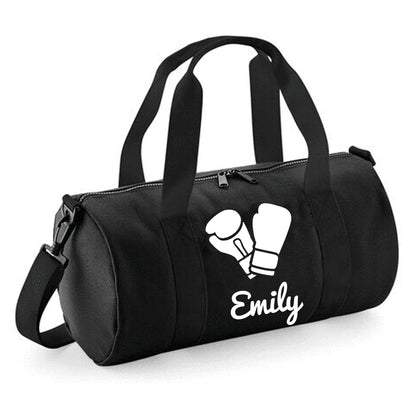 Personalised Boxing Gloves Barrel Bag 12L - With Name
