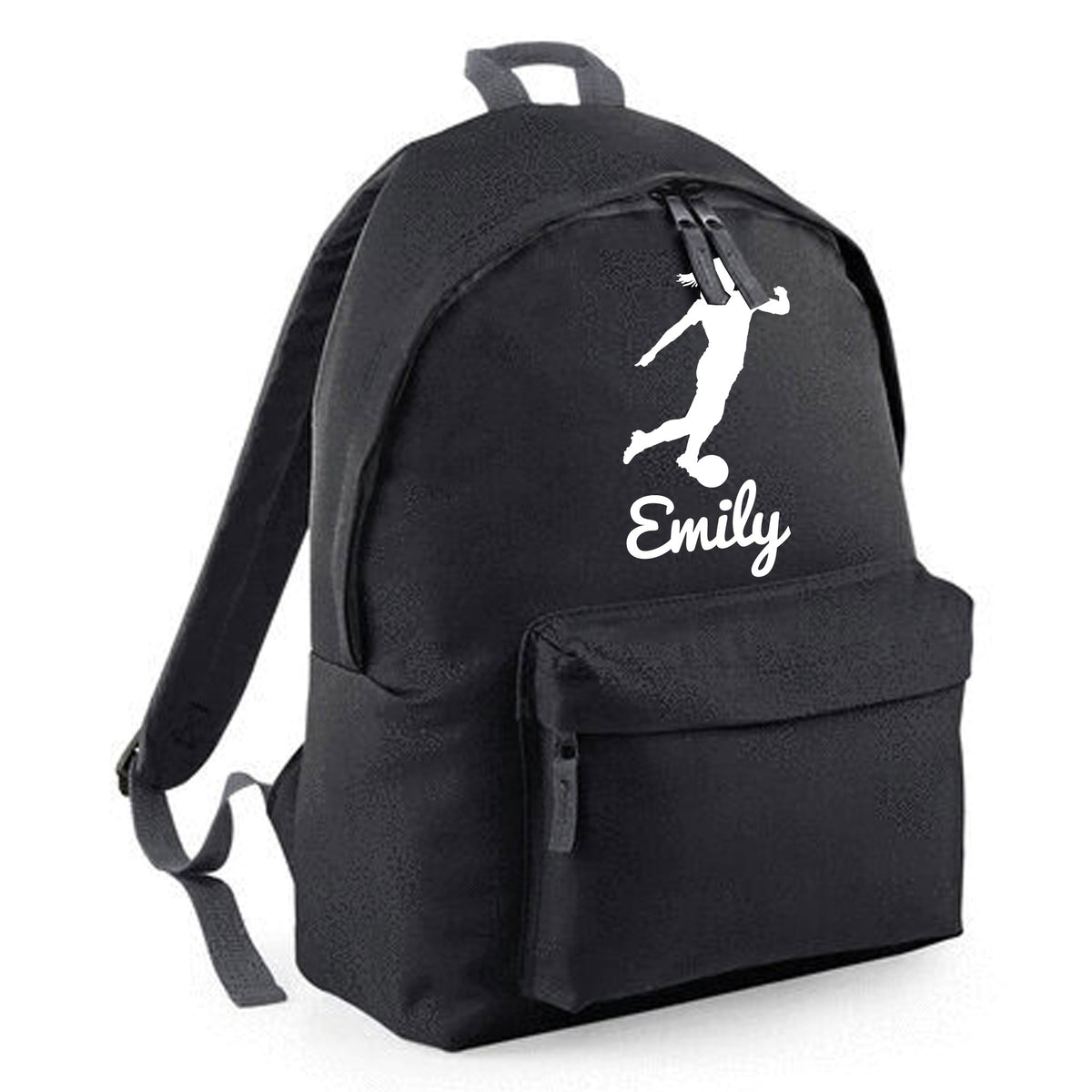 Personalised Female Footballer Backpack | Kids School Bag with Name