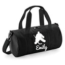Personalised Ice Hockey Barrel Bag | Kids Sports Holdall with Name