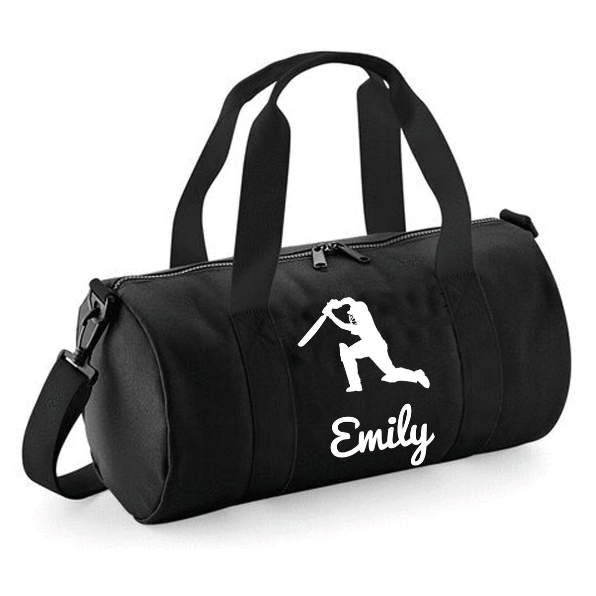 Personalised Cricket Design Barrel Bag | Kids Sports Holdall with Name