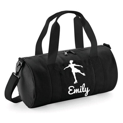 Personalised Ice Skater Barrel Bag With Name & Design