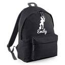 Personalised Girl Footballer Backpack | Kids School Bag with Name