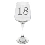 Personalised Age & Name Engraved Wine Glass – Milestone Birthday Gift