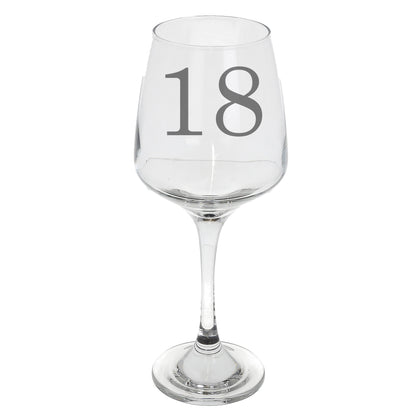 Personalised Age & Name Engraved Wine Glass & Coaster Birthday Gift