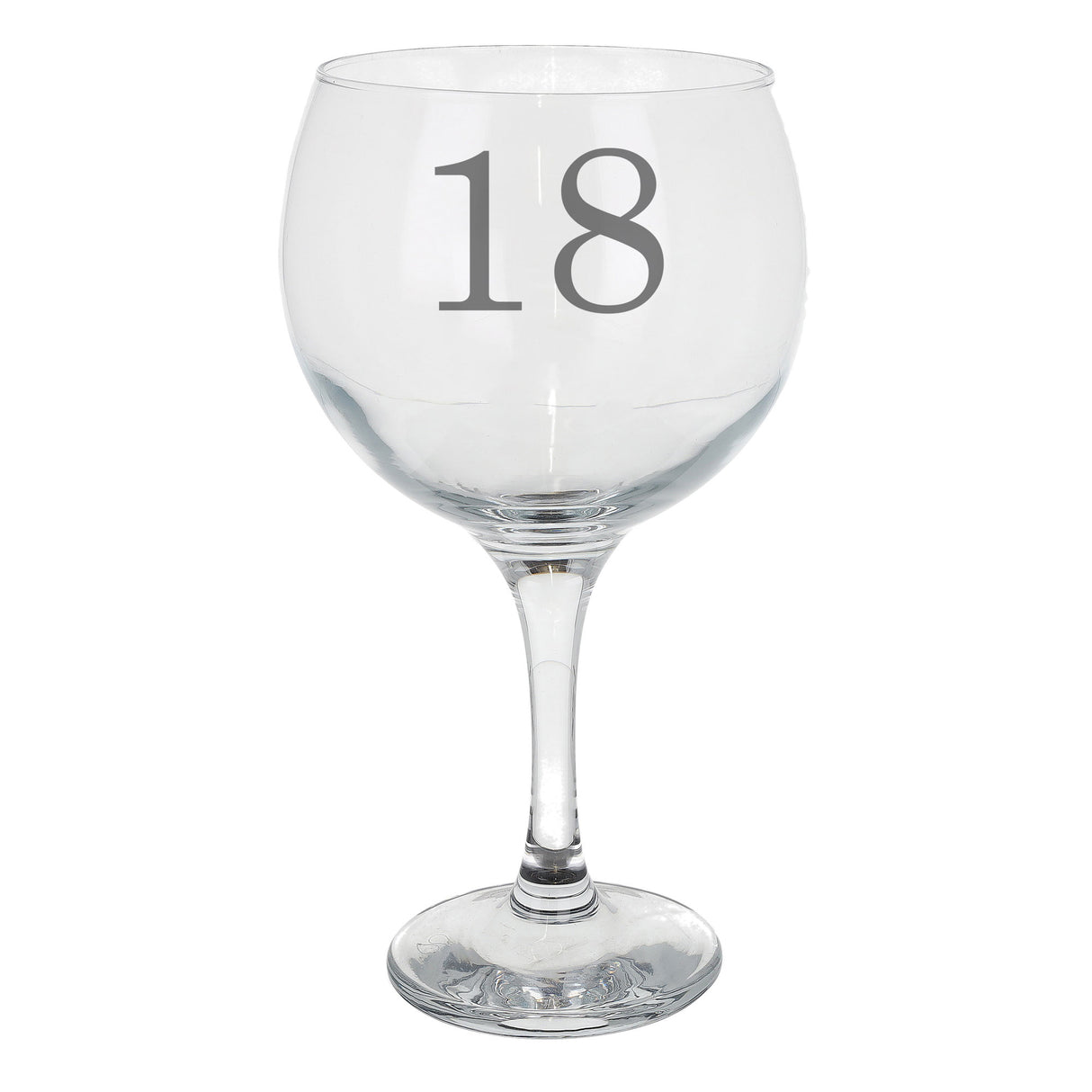 Personalised Engraved Name and Age Goblet Gin Glass – Birthday Gift